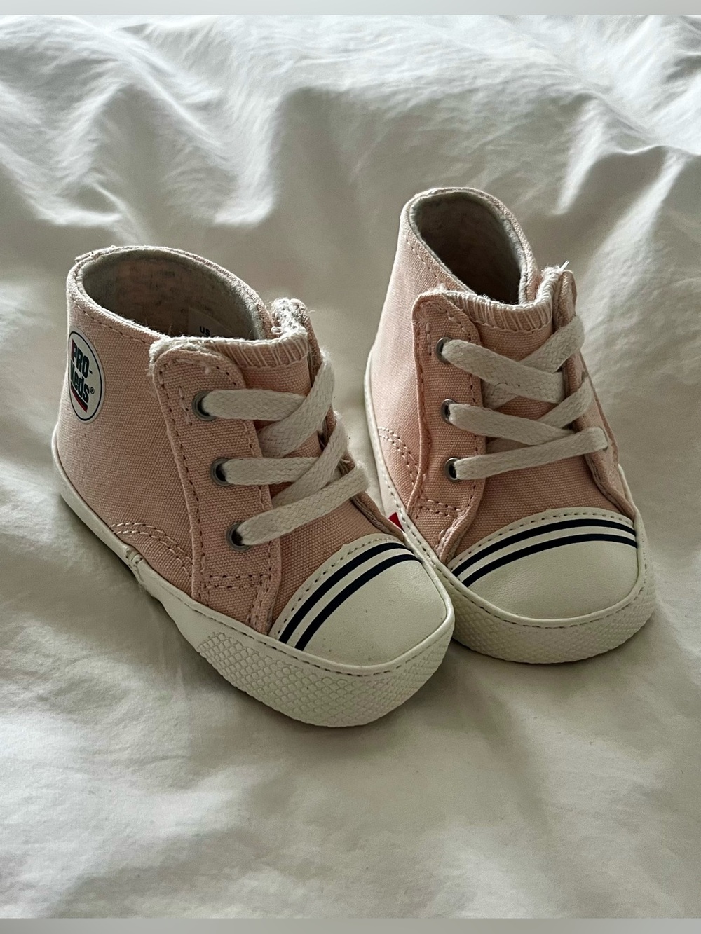 Keds Baby Pink Canvas High-Top Crib Shoes